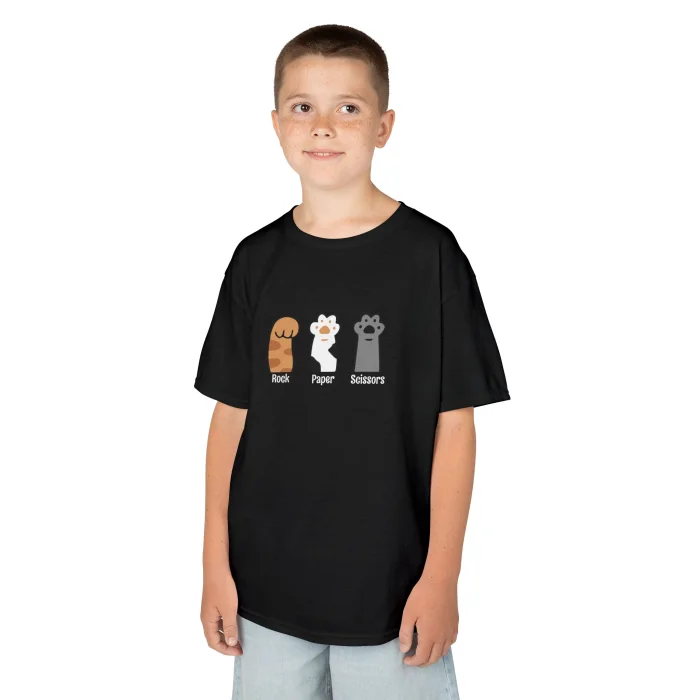 T-shirt Dziecięcy z nadrukiem Rock Paper Scissors